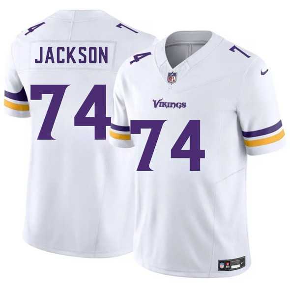 Men & Women & Youth Minnesota Vikings #74 Donovan Jackson White 2025 Draft F.U.S.E. Vapor Untouchable Limited Stitched Jersey